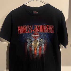 Harley-Davidson Black and Red Eagle Tee